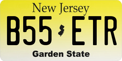 NJ license plate B55ETR