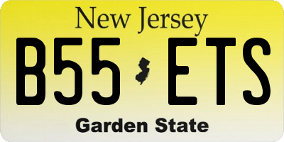 NJ license plate B55ETS