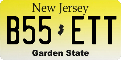 NJ license plate B55ETT