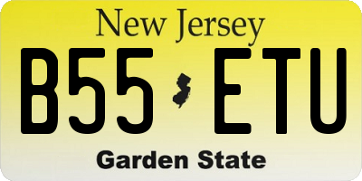 NJ license plate B55ETU