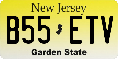NJ license plate B55ETV