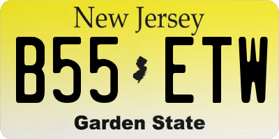 NJ license plate B55ETW