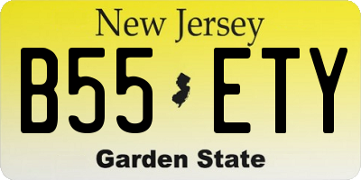 NJ license plate B55ETY