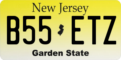 NJ license plate B55ETZ