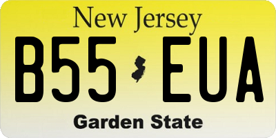 NJ license plate B55EUA