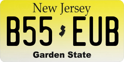 NJ license plate B55EUB