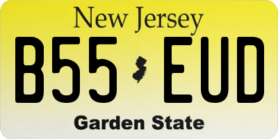 NJ license plate B55EUD