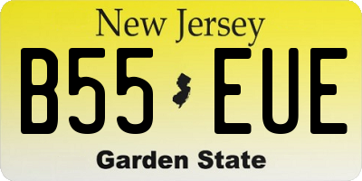 NJ license plate B55EUE