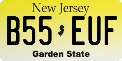 NJ license plate B55EUF