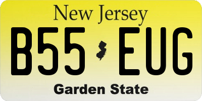 NJ license plate B55EUG