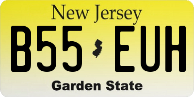 NJ license plate B55EUH