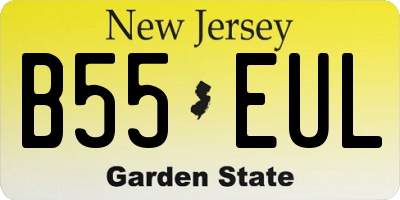 NJ license plate B55EUL