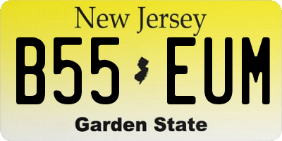 NJ license plate B55EUM