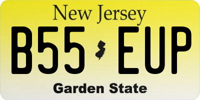 NJ license plate B55EUP
