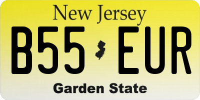NJ license plate B55EUR