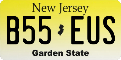 NJ license plate B55EUS