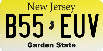 NJ license plate B55EUV