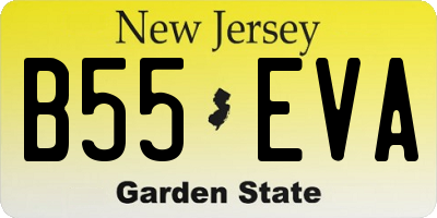 NJ license plate B55EVA