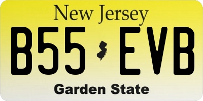 NJ license plate B55EVB