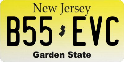 NJ license plate B55EVC