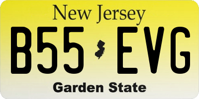 NJ license plate B55EVG