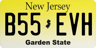 NJ license plate B55EVH