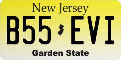 NJ license plate B55EVI