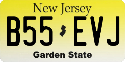 NJ license plate B55EVJ