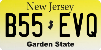 NJ license plate B55EVQ