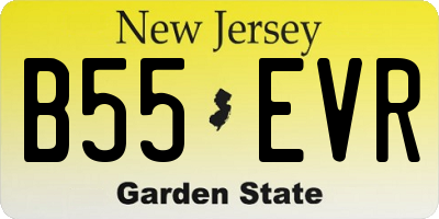 NJ license plate B55EVR