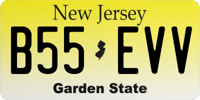 NJ license plate B55EVV