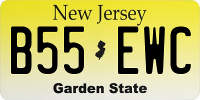 NJ license plate B55EWC