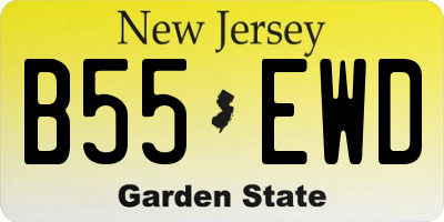 NJ license plate B55EWD