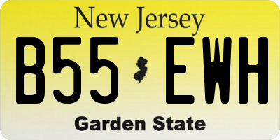 NJ license plate B55EWH