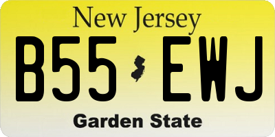 NJ license plate B55EWJ