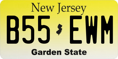 NJ license plate B55EWM