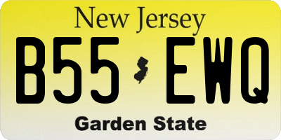 NJ license plate B55EWQ
