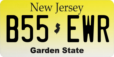 NJ license plate B55EWR