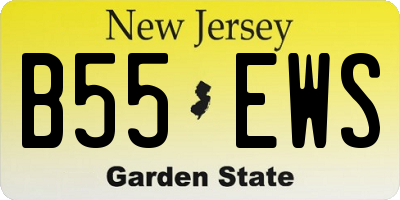 NJ license plate B55EWS