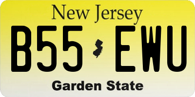 NJ license plate B55EWU
