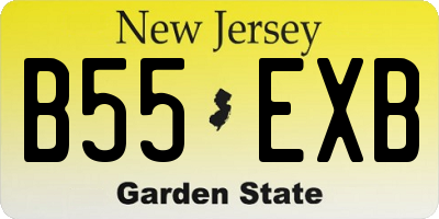 NJ license plate B55EXB