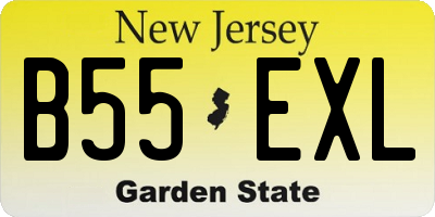 NJ license plate B55EXL