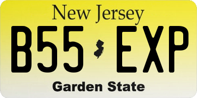 NJ license plate B55EXP