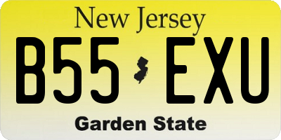NJ license plate B55EXU