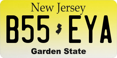 NJ license plate B55EYA