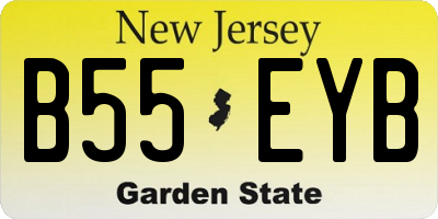 NJ license plate B55EYB