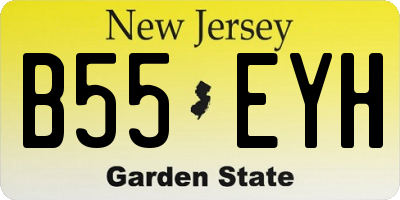 NJ license plate B55EYH