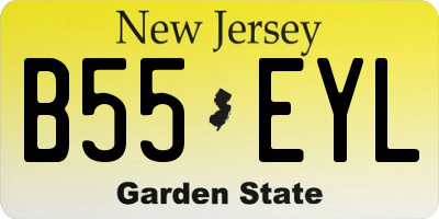 NJ license plate B55EYL