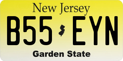 NJ license plate B55EYN