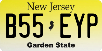 NJ license plate B55EYP